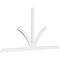 Ekena Millwork Richland Architectural Grade PVC Gable Bracket, 108"W x 54"H x 2"D x 4"F, 12/12 Pitch GBP108X54X0204RIC00 - alternate 1